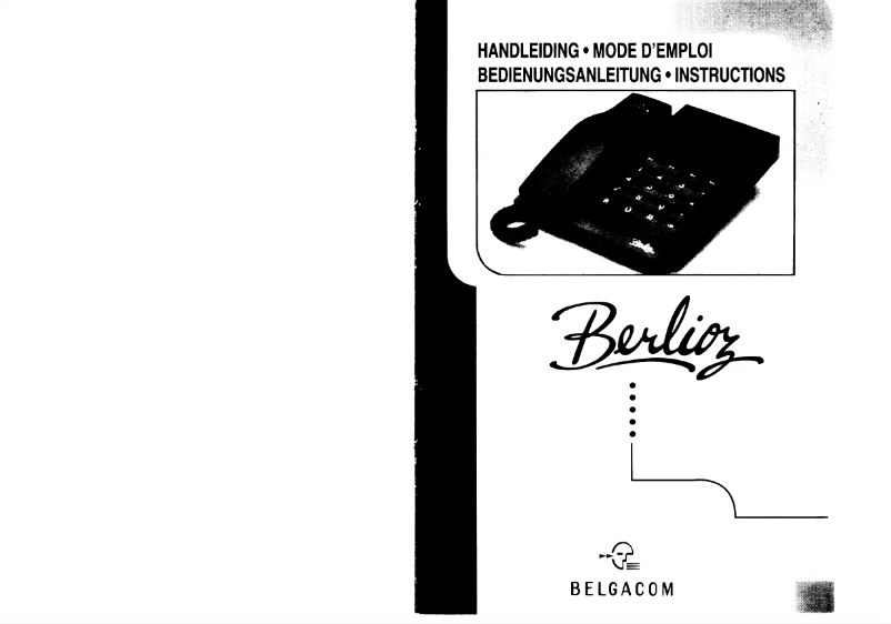 Image de la première page du manuel de l'appareil Berlioz