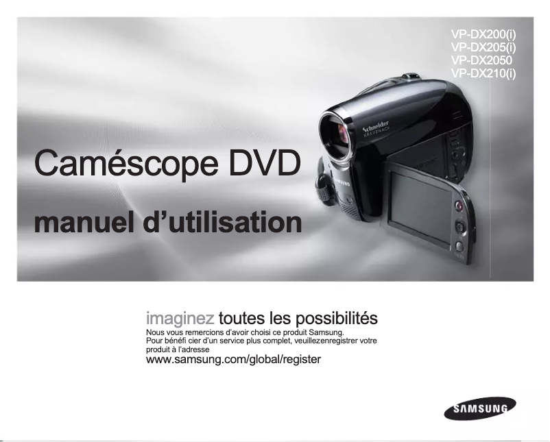 Page 1 de la notice Manuel utilisateur Samsung VP-DX205I