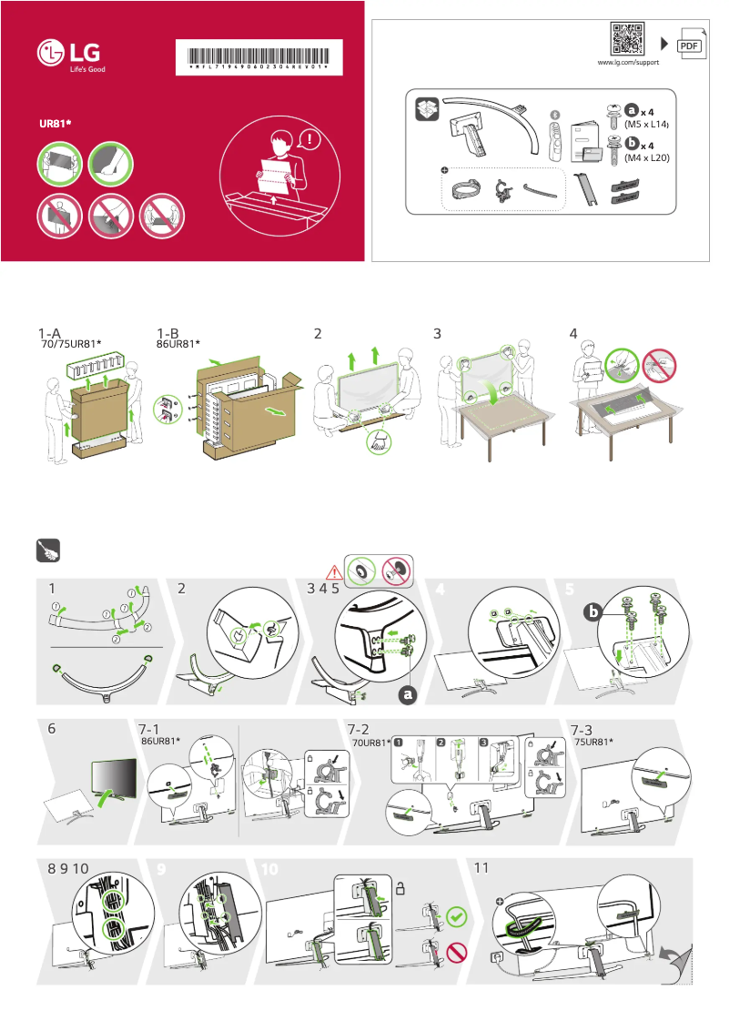 Page n°1 - Manuel utilisateur LG 86UR81006LA