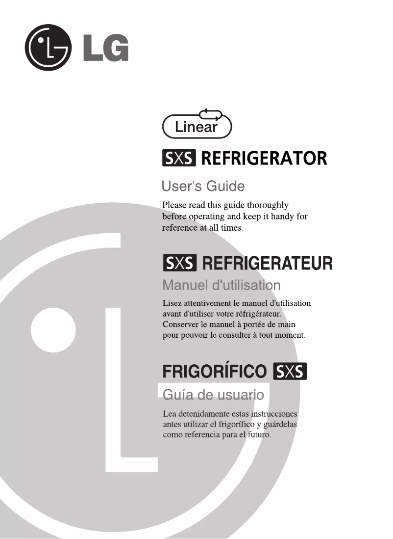 Page 1 de la notice Manuel utilisateur LG GR-P257JHM