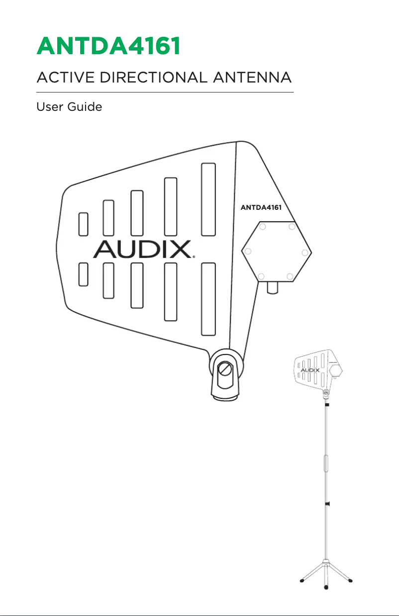 Page n°1 - Manuel utilisateur Audix ANTDA4161