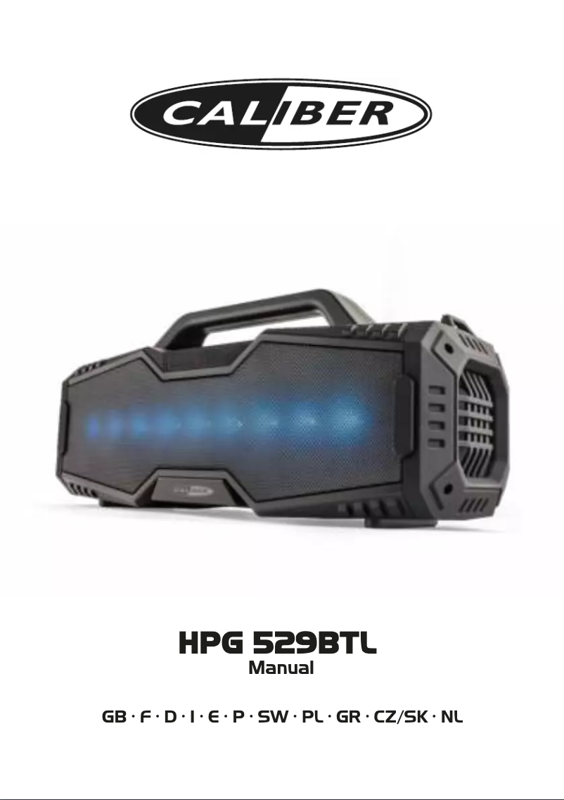 Image de la première page du manuel de l'appareil HPG529BTL