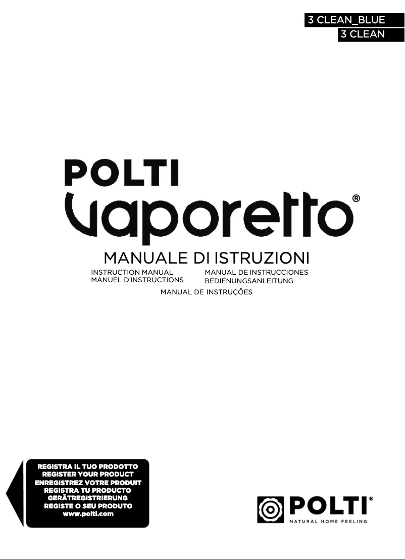 Page 1 de la notice Manuel utilisateur Polti Vaporetto Flash