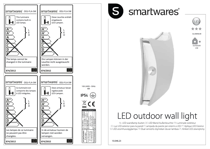 Page 1 de la notice Manuel utilisateur Smartwares 10.048.23