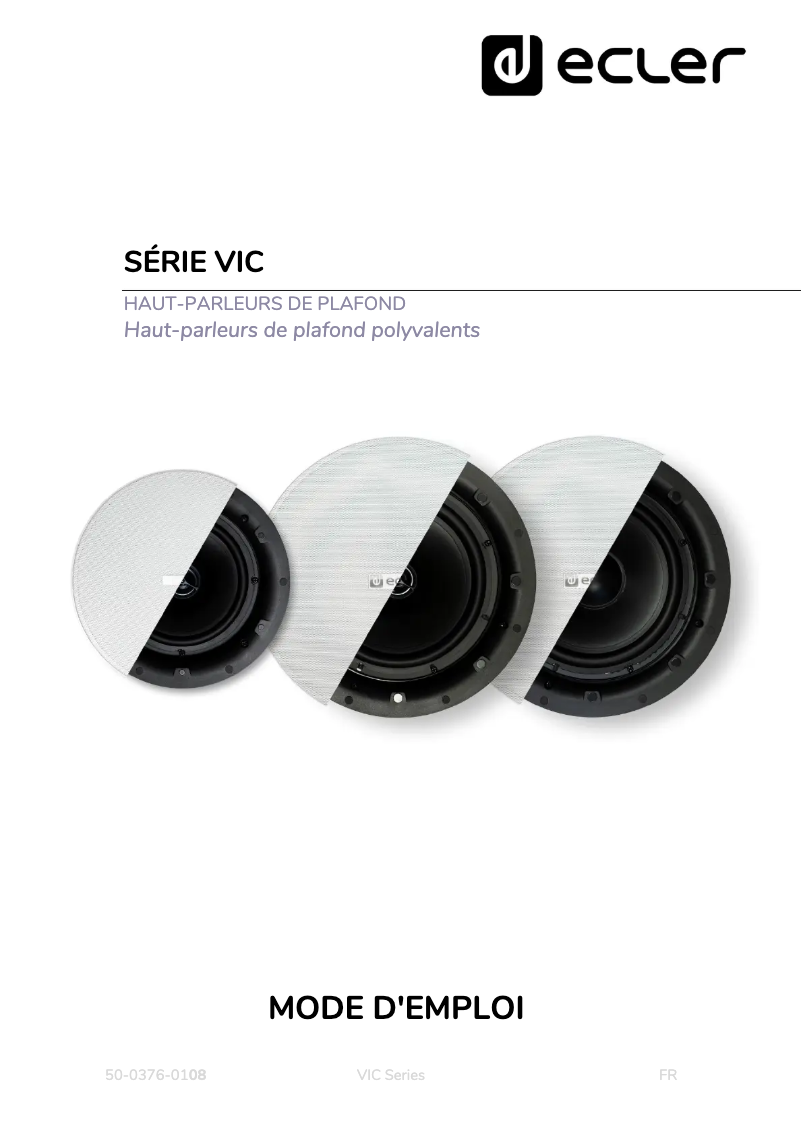 Page 1 de la notice Manuel utilisateur Ecler VICSB8X