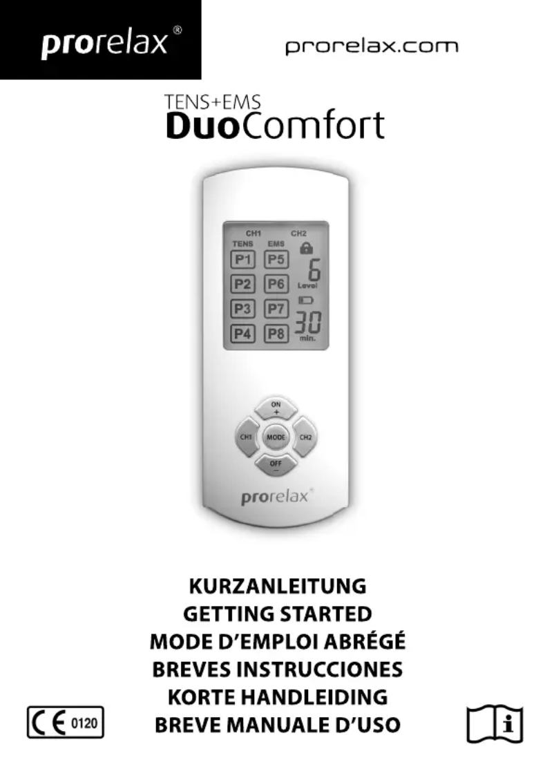 Página 1 del manual Manual de usuario ProRelax TENS+EMS DuoComfort
