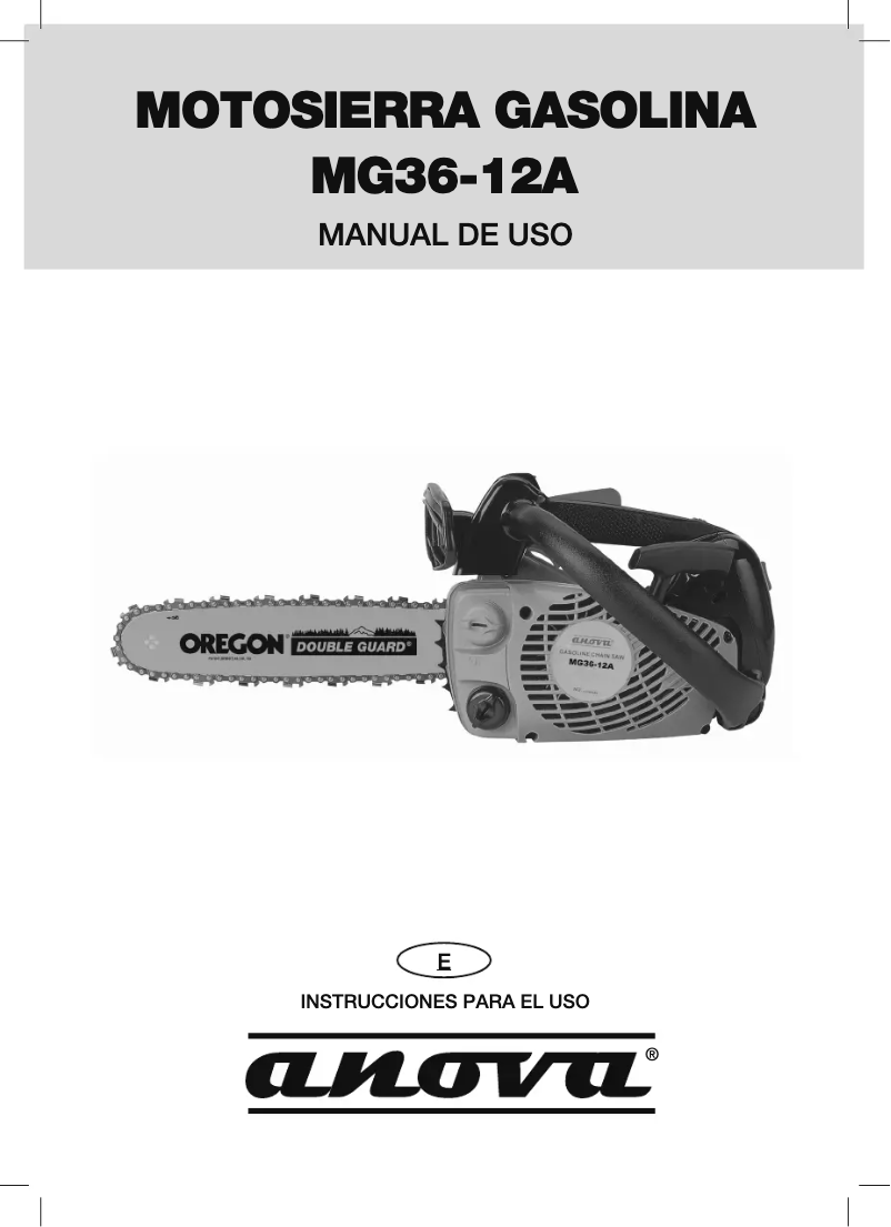 Página 1 del manual Manual de usuario Anova MG36-12A