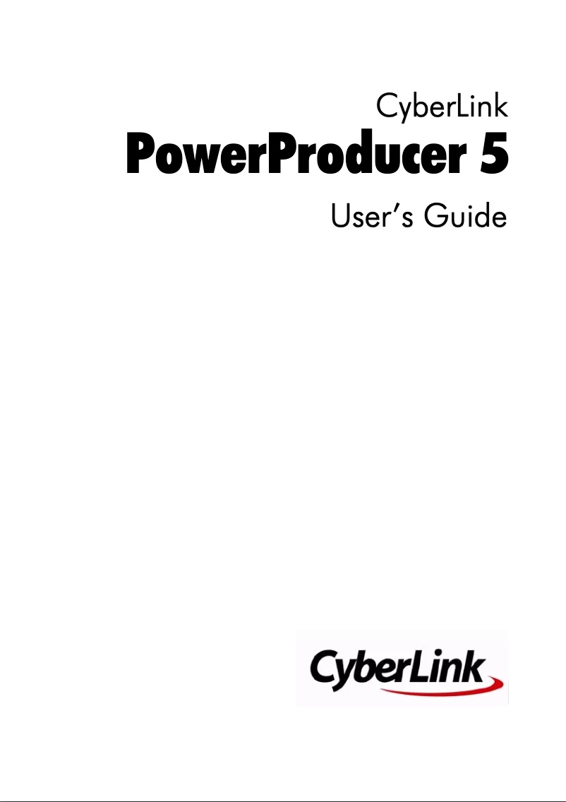 Page 1 of the manual User Manual Cyberlink PowerProducer 5