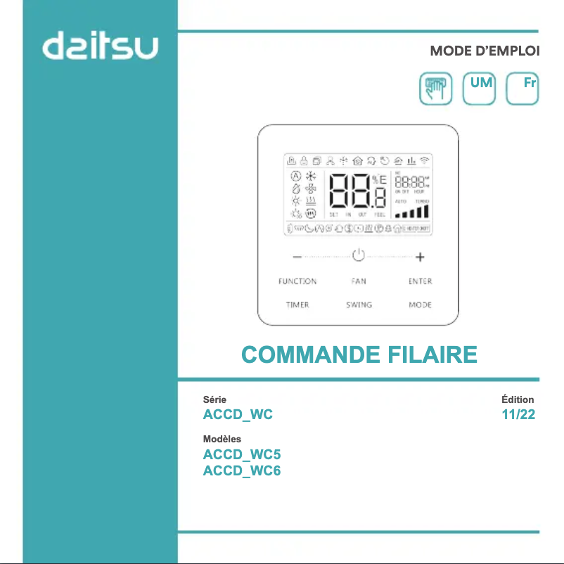 Page n°1 - Manuel utilisateur Daitsu ACD 24K DB