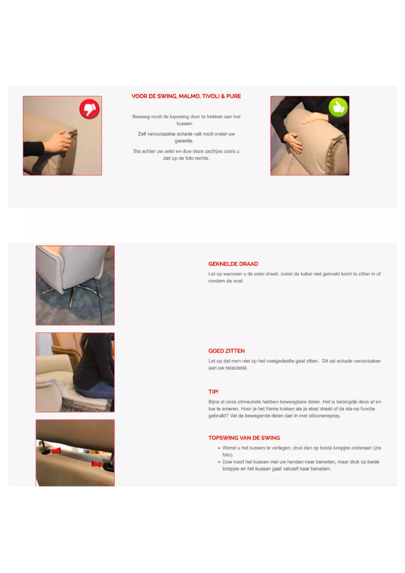 Page 1 de la notice Manuel utilisateur Swiss Relax Malmo