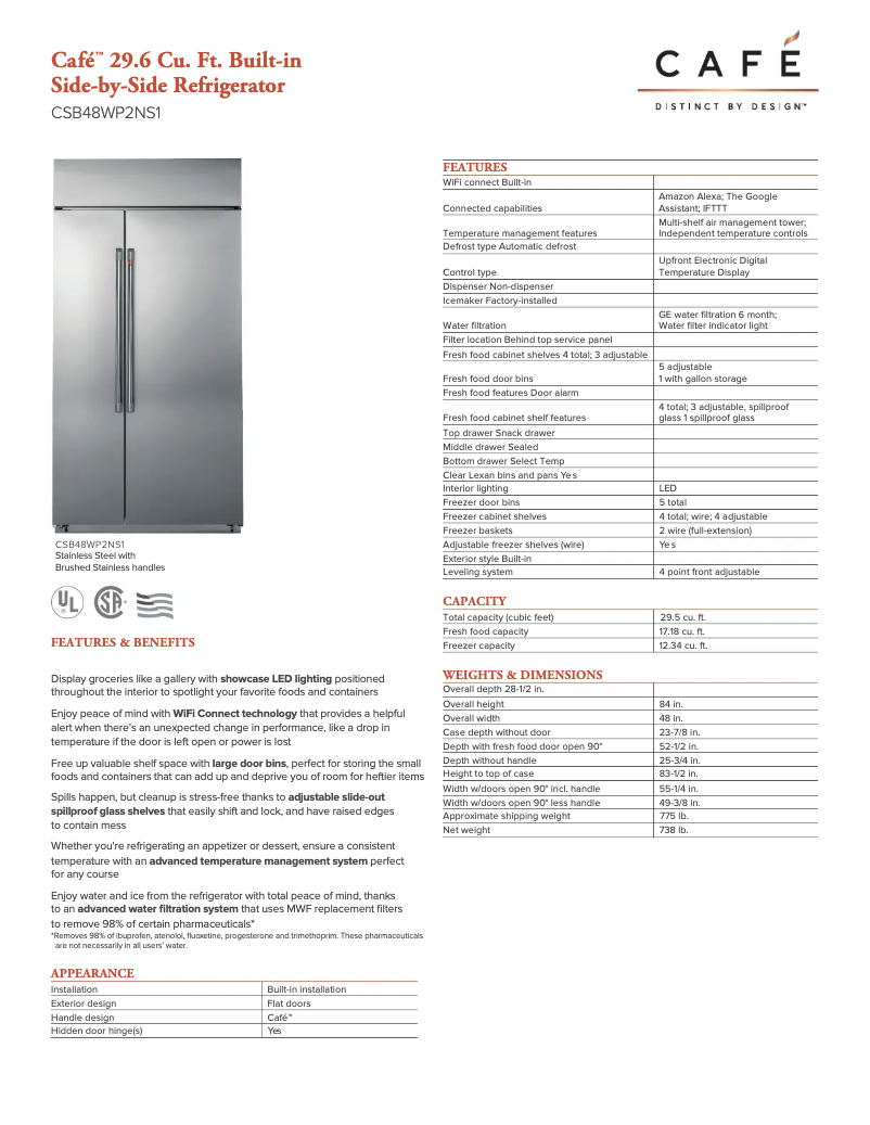 Image de la première page du manuel de l'appareil CSB48WP2NS1
