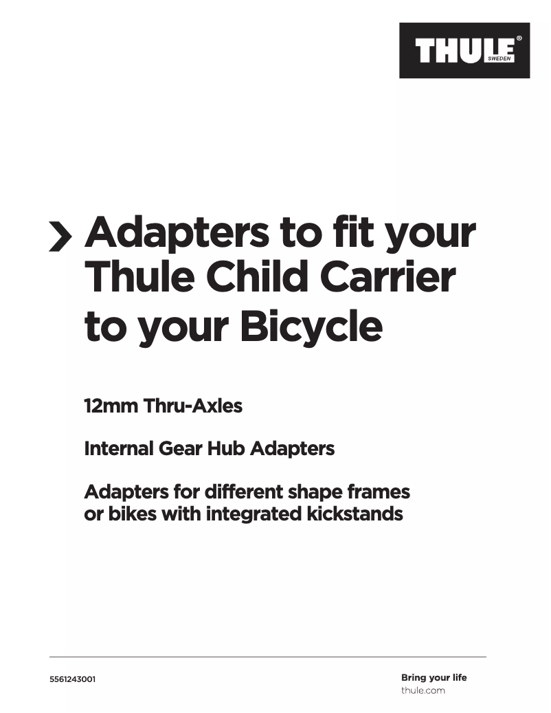 Page 1 de la notice Manuel utilisateur Thule Coaster XT