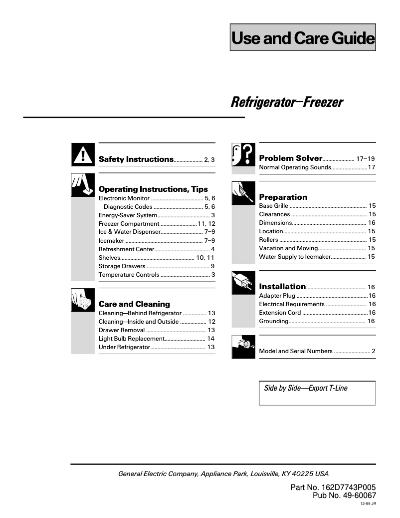 Image de la première page du manuel de l'appareil Profile TFT22PRDWW