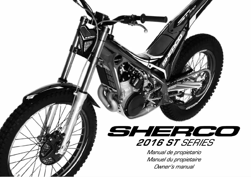 Page 1 of the manual User Manual Sherco ST 250 (2016)