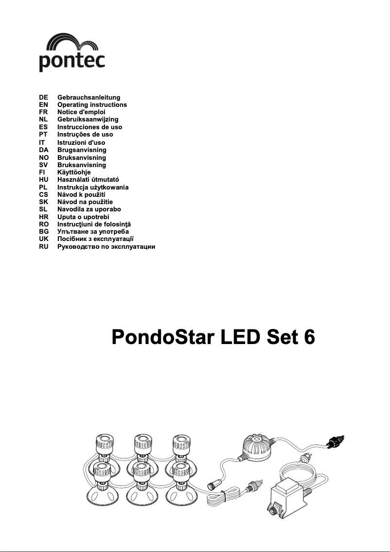 Image de la première page du manuel de l'appareil PondoStar LED Set 6