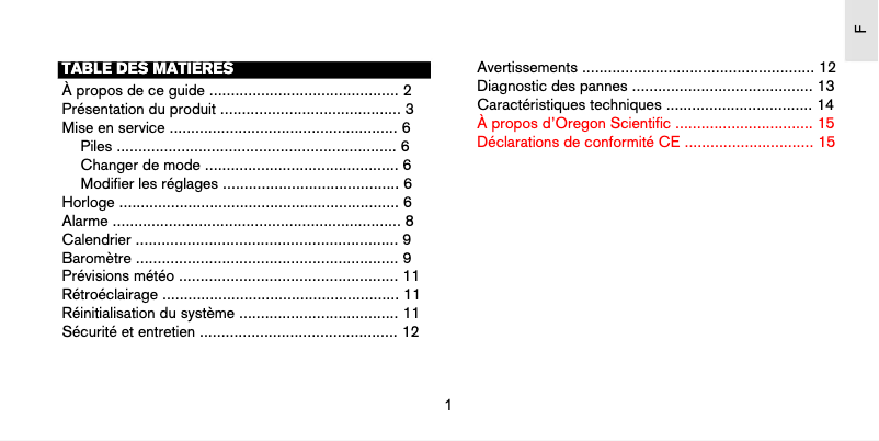 Image de la première page du manuel de l'appareil PSS01