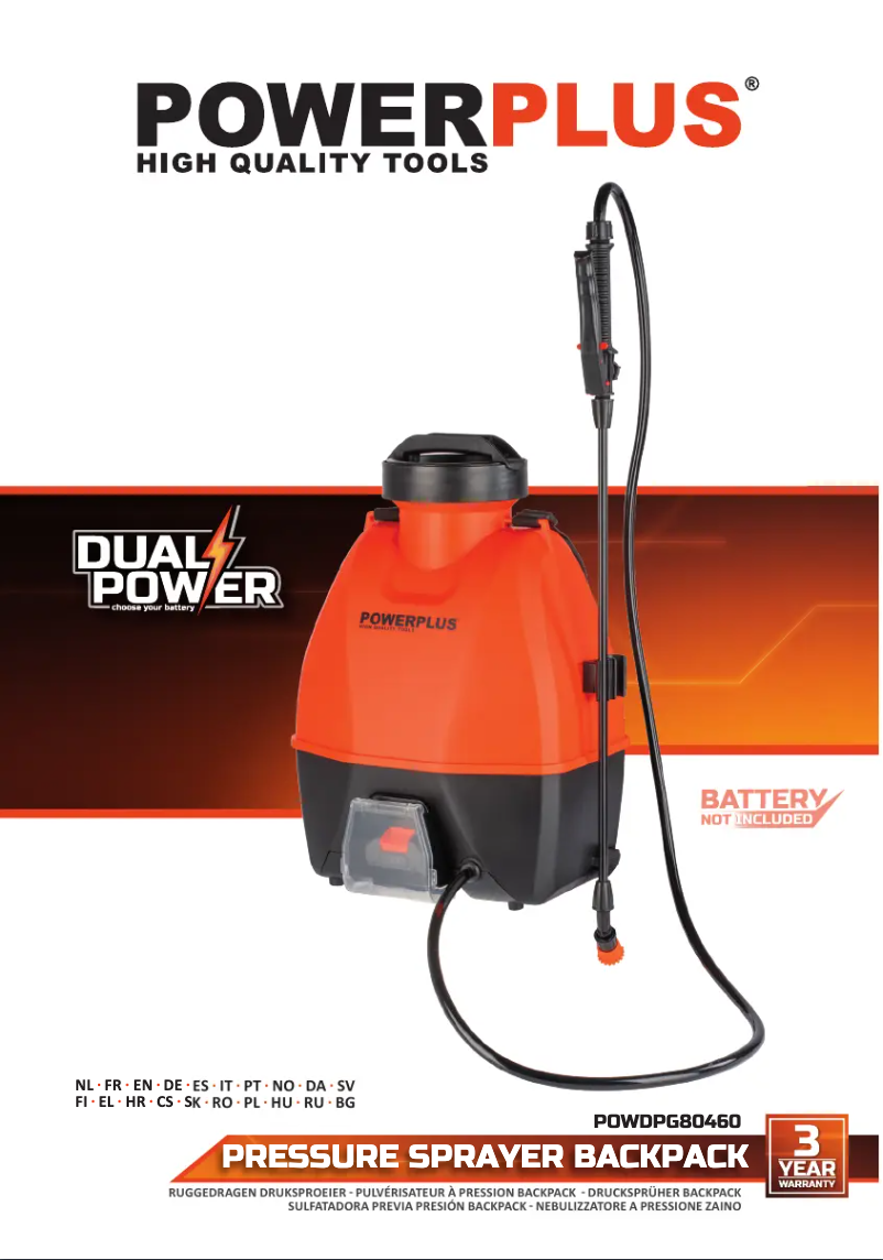 Page 1 de la notice Manuel utilisateur PowerPlus POWDPG80460