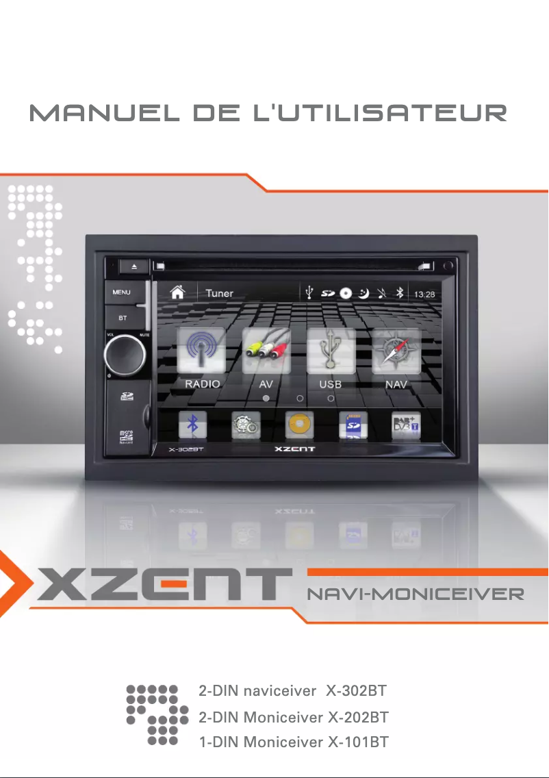 Page 1 de la notice Manuel utilisateur XZENT X-302BT