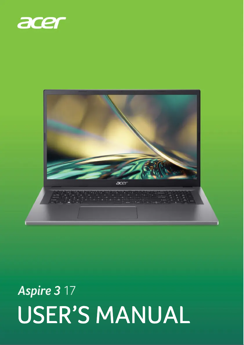 Image de la première page du manuel de l'appareil Aspire 3 17