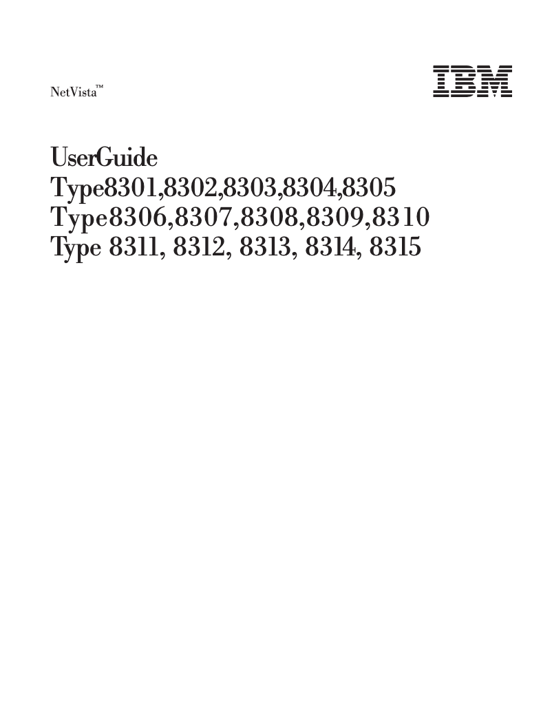 Page 1 de la notice Manuel utilisateur Lenovo NetVista 8303