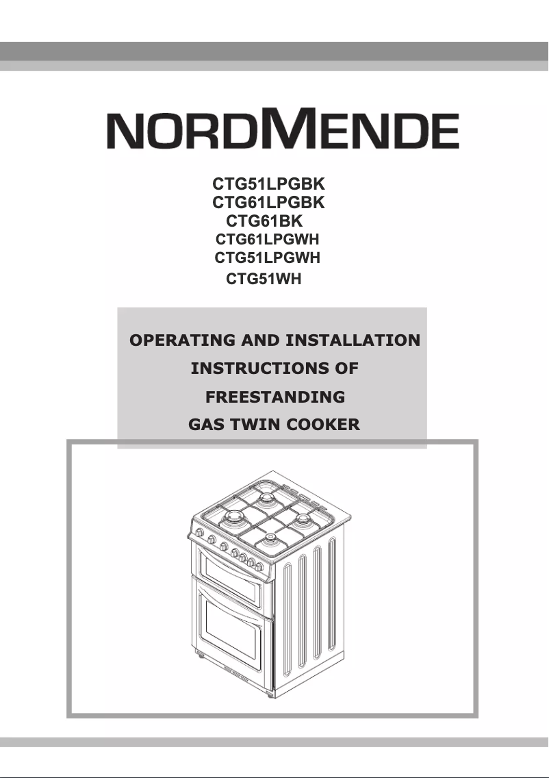 Page n°1 - Manuel utilisateur Nordmende CTG51LPGBK