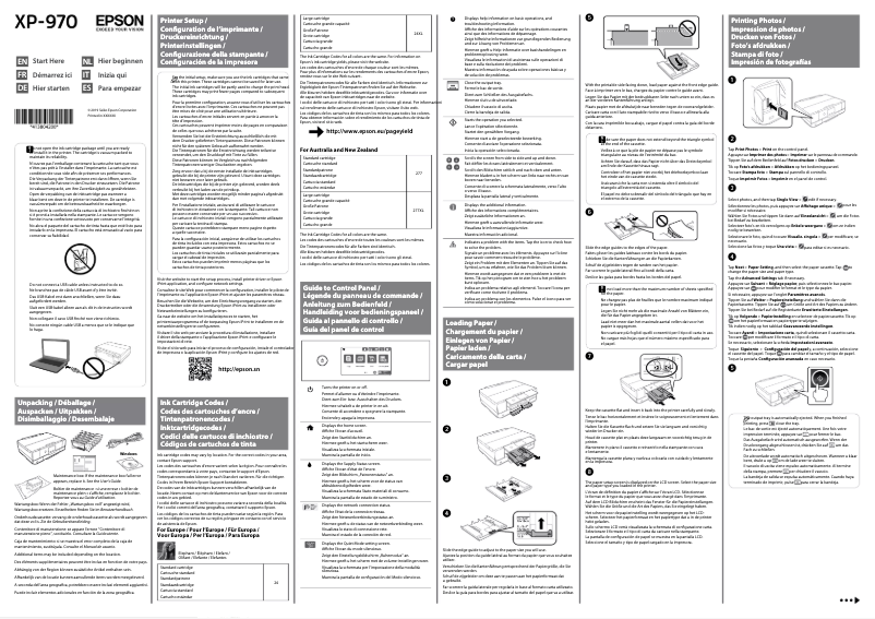 Page n°1 - Guide d'installation Epson Expression Photo XP-970