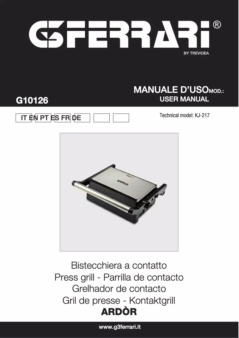 Imagen de la primera página del manual del dispositivo Ardòr G10126