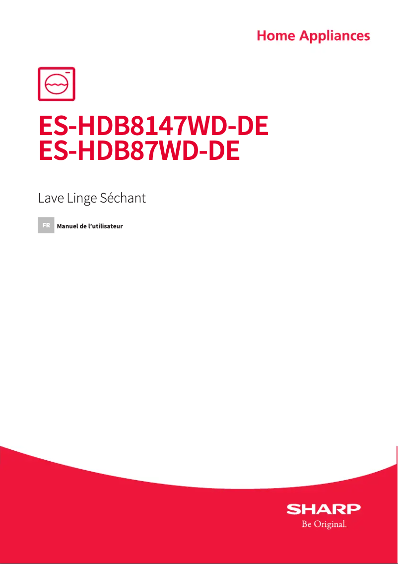 Page 1 de la notice Manuel utilisateur Sharp ES-HDB8147WD-DE