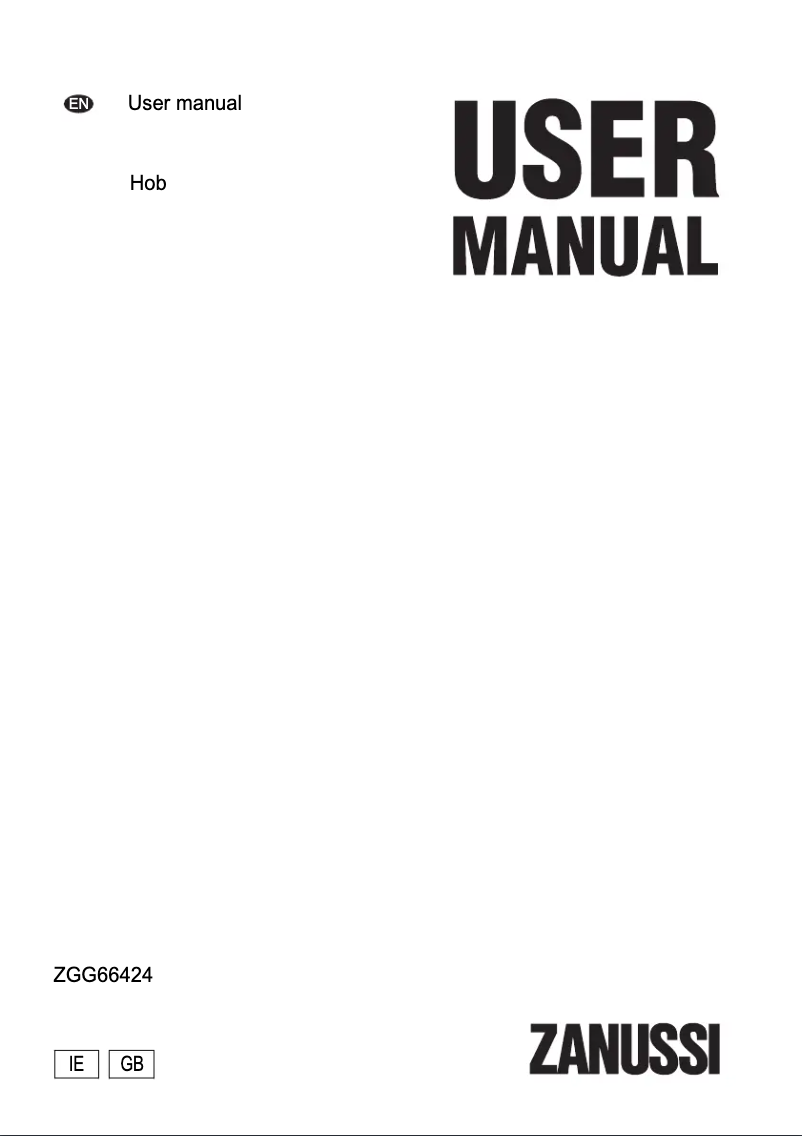 Image de la première page du manuel de l'appareil ZGG66424BA