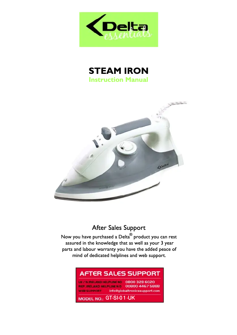 Image de la première page du manuel de l'appareil GT-SI-01