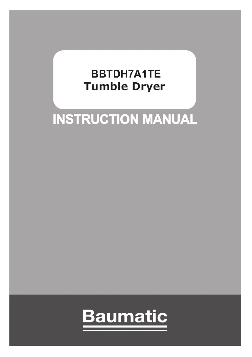 Page n°1 - Manuel utilisateur Baumatic BBTDH7A1TE-80