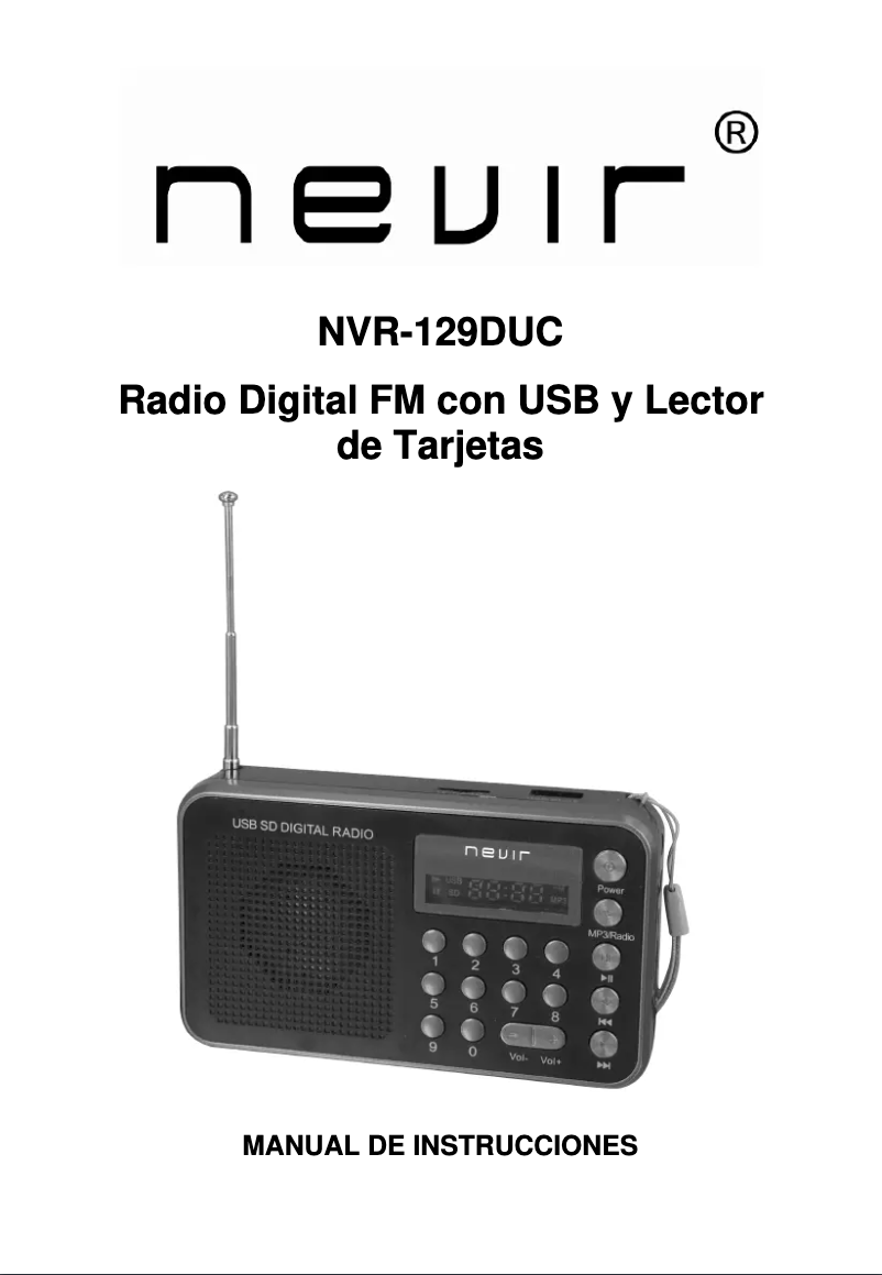 Page n°1 - Manuel utilisateur Nevir NVR129DUC
