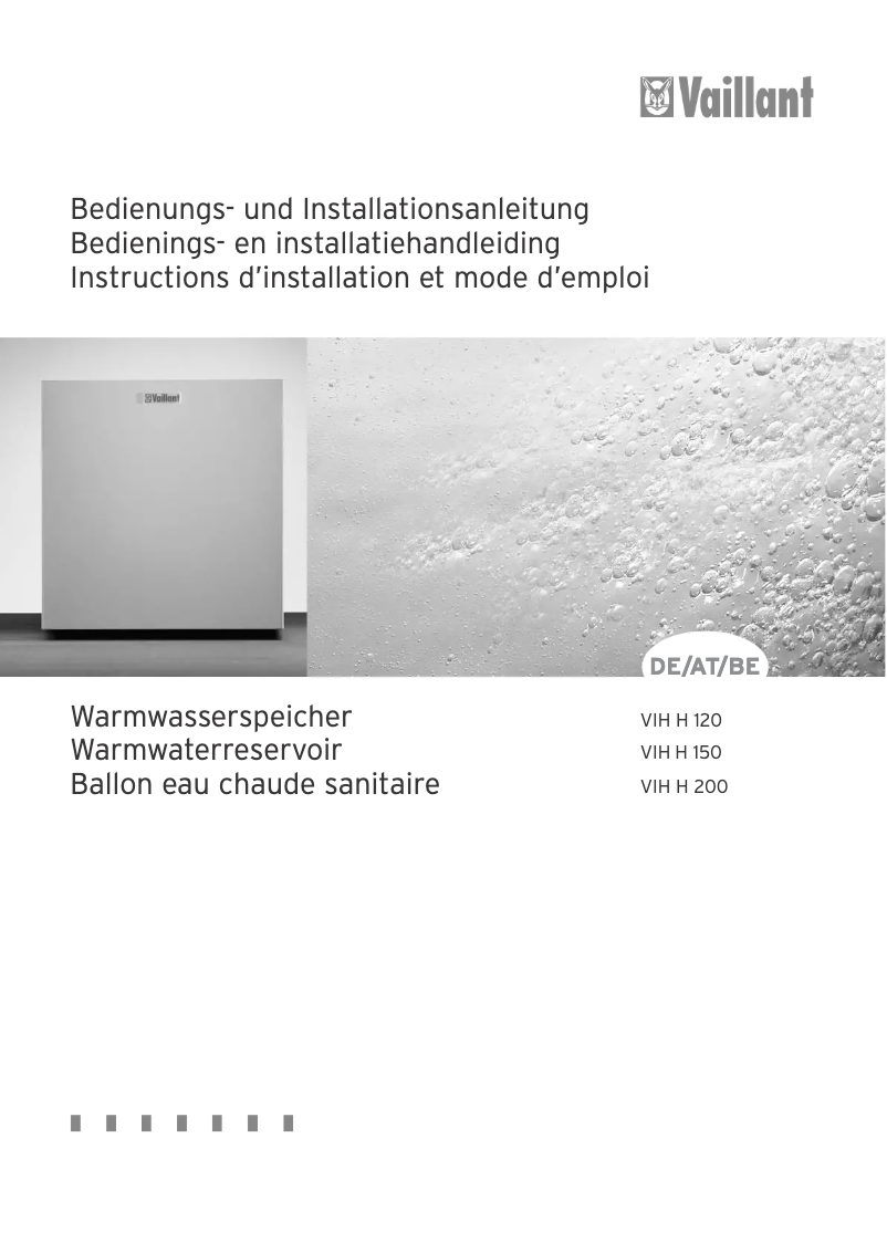 Page 1 de la notice Manuel utilisateur Vaillant VIH H 150