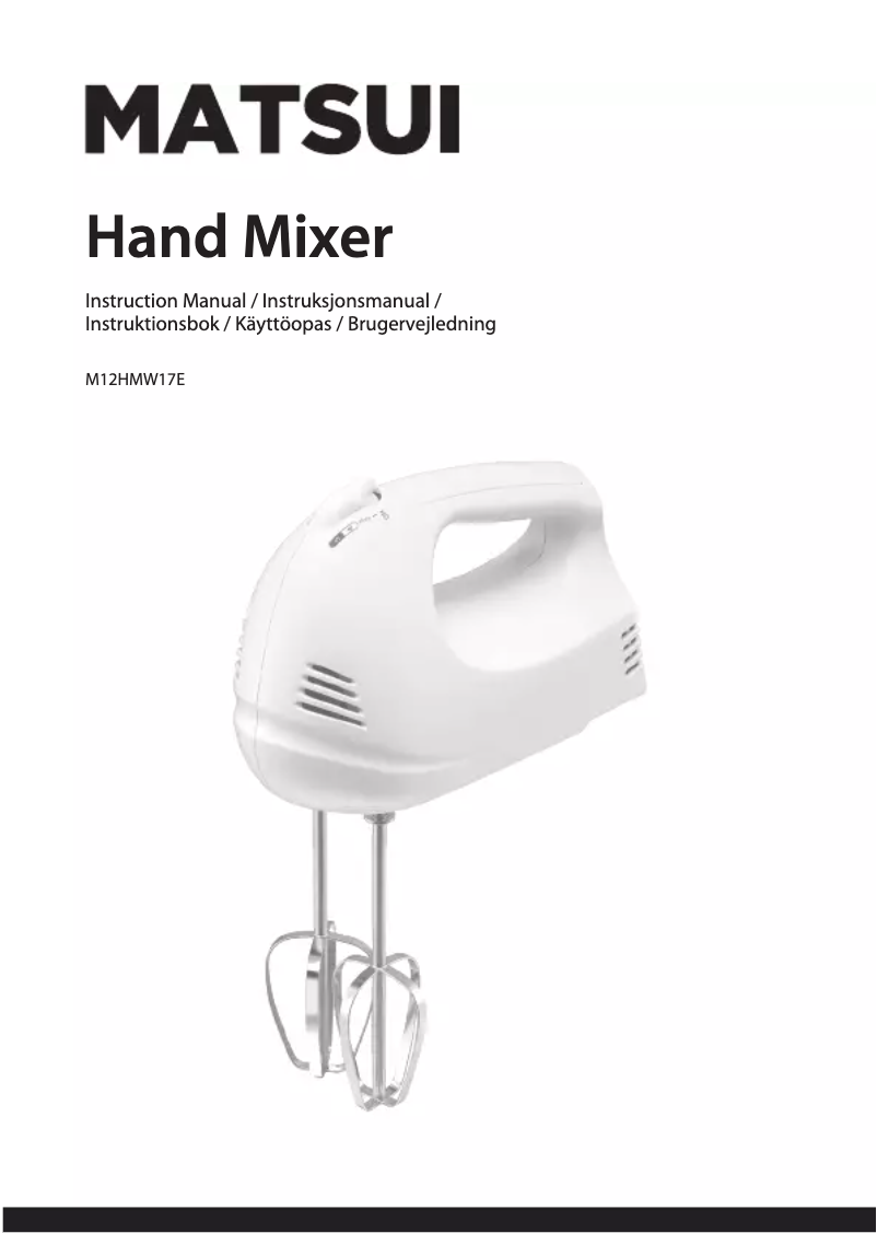 Página 1 del manual Manual de usuario Matsui M12HMW17E