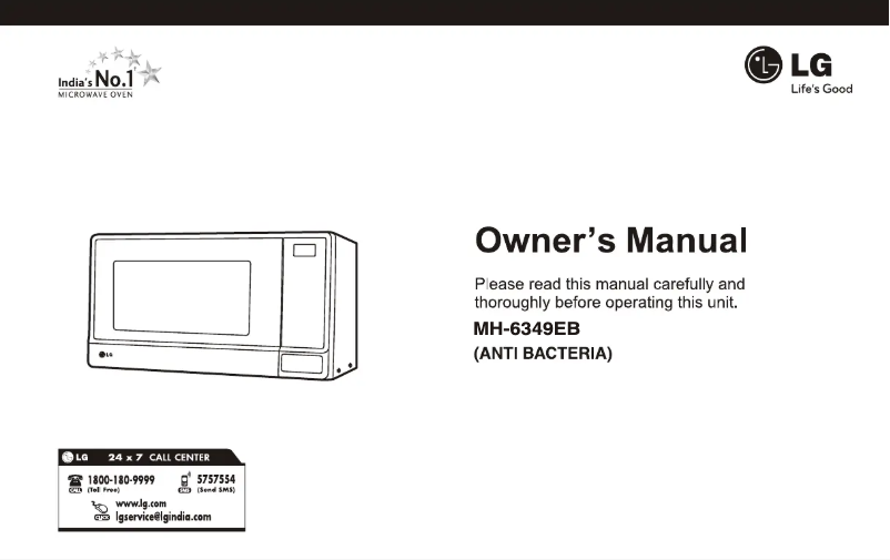 Page n°1 - Manuel utilisateur LG MH-6348BS
