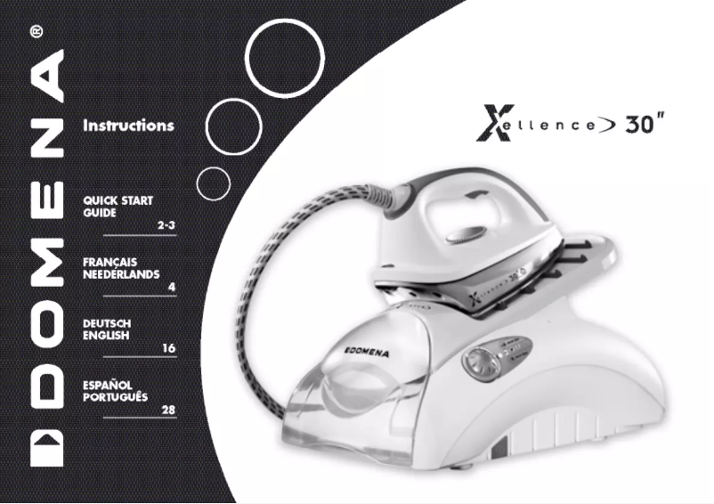 Page 1 de la notice Manuel utilisateur Domena Xellence 30