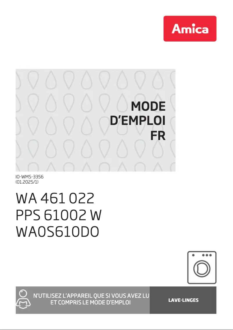 Image de la première page du manuel de l'appareil WA 461 022