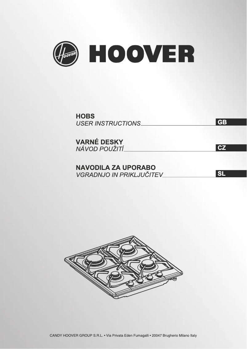 Page 1 de la notice Manuel utilisateur Hoover HGL64SCF XWA