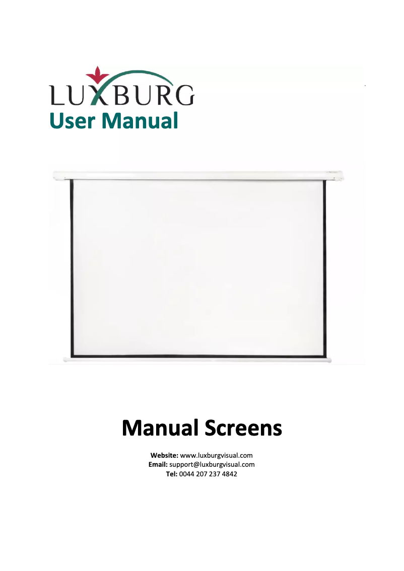 Page n°1 - Manuel utilisateur Luxburg PS-MN-26x14-FG-01