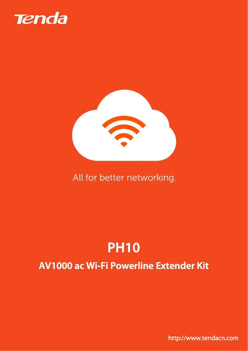 Page 1 de la notice Fiche technique Tenda PH10