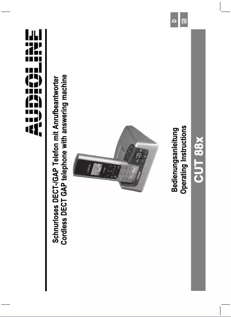 Page n°1 - Manuel utilisateur Audioline CUT 88x