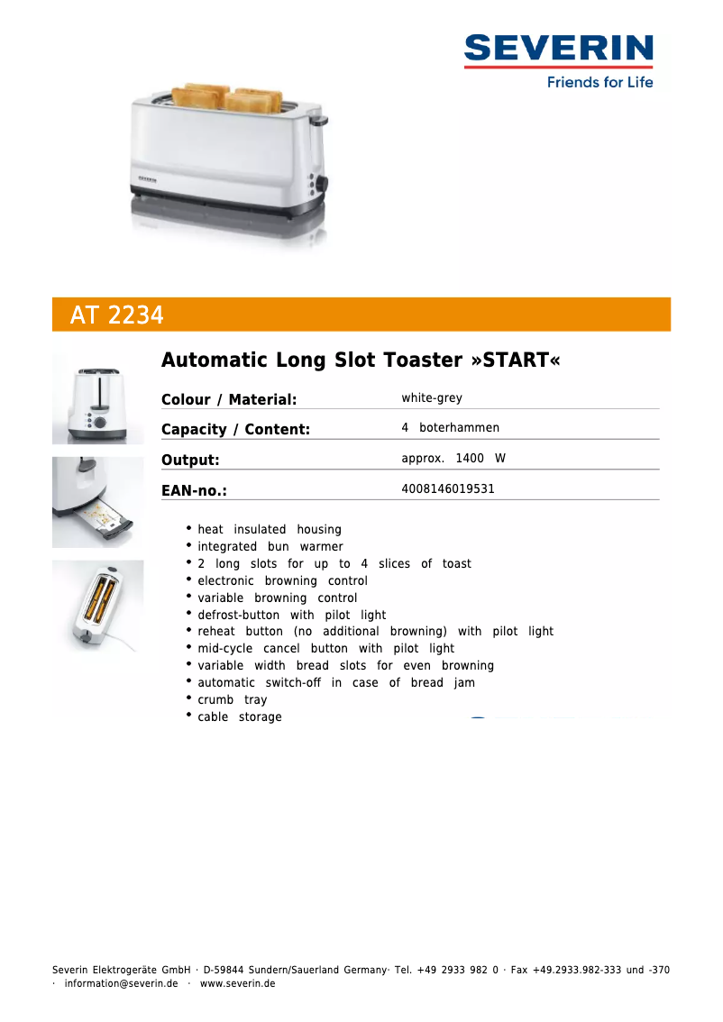 Image de la première page du manuel de l'appareil AT 2234