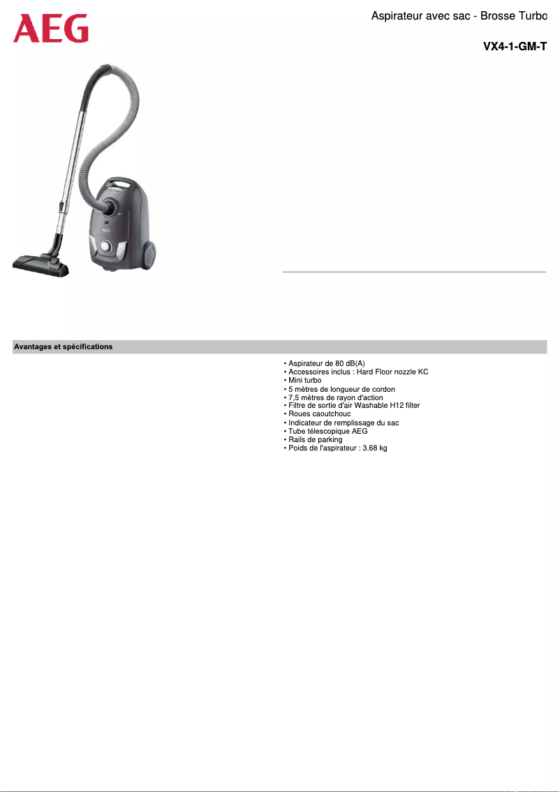 Imagen de la primera página del manual del dispositivo VX4-1-GM-T