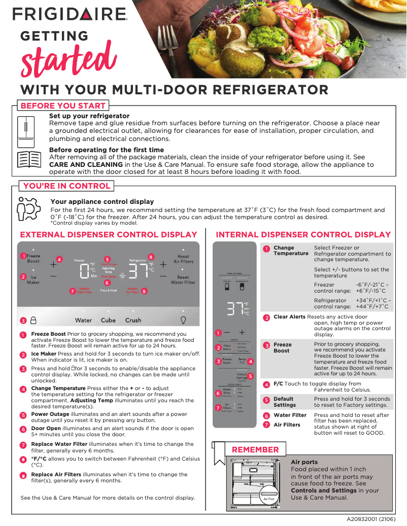 Image de la première page du manuel de l'appareil FRFG232LAF