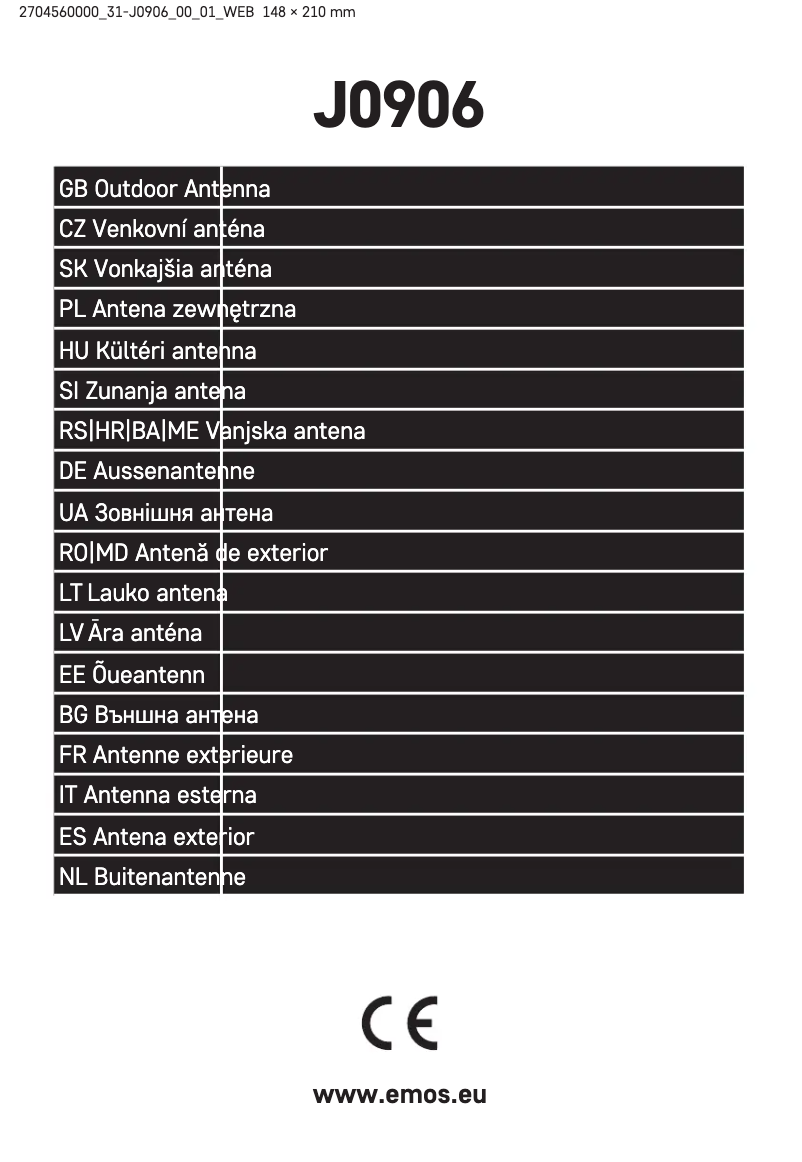 Page n°1 - Manuel utilisateur Emos J0906