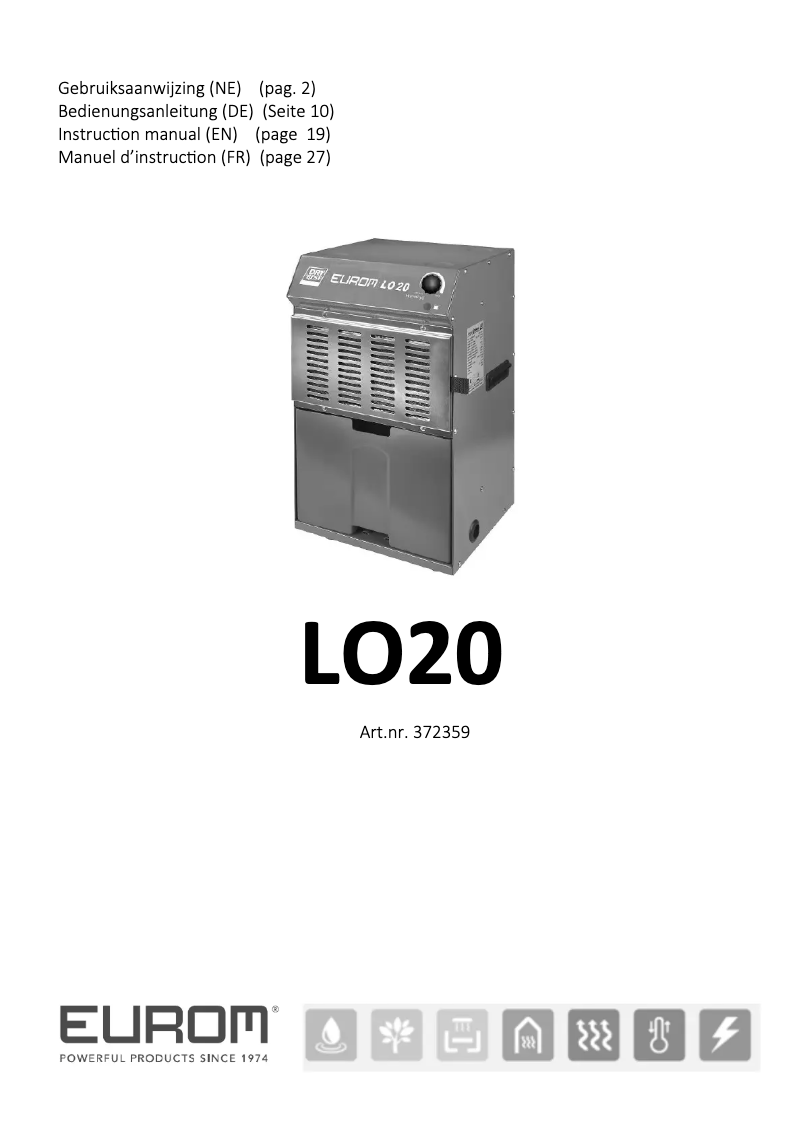 Page n°1 - Manuel utilisateur Eurom LO20