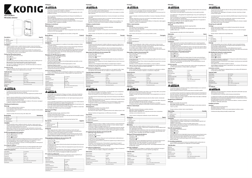 Page n°1 - Manuel utilisateur Konig SAS-CLALMS10