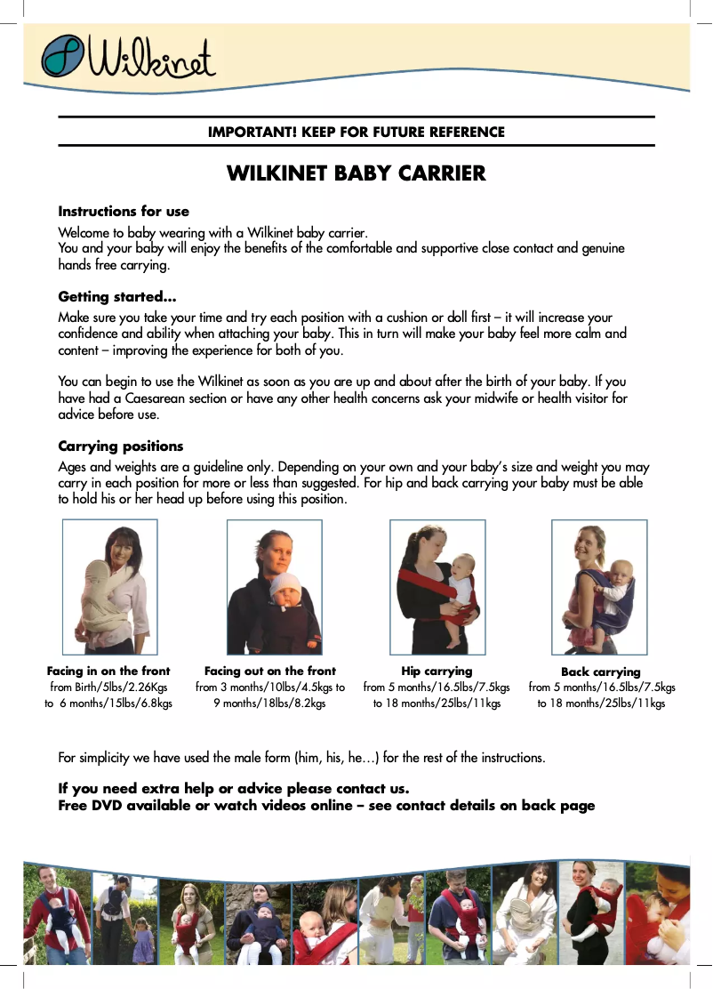 Page n°1 - Manuel utilisateur Wilkinet Baby