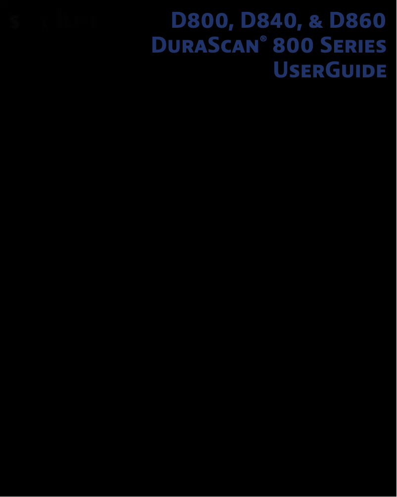 Page n°1 - Manuel utilisateur Socket Mobile D820