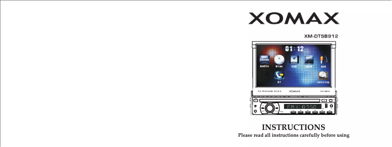 Page 1 de la notice Manuel utilisateur Xomax XM-DTSB912